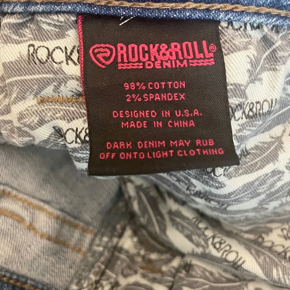 Rock‎ & Roll Denim Womens Mid Rise Trouser Jeans Blue Medium Wash W27